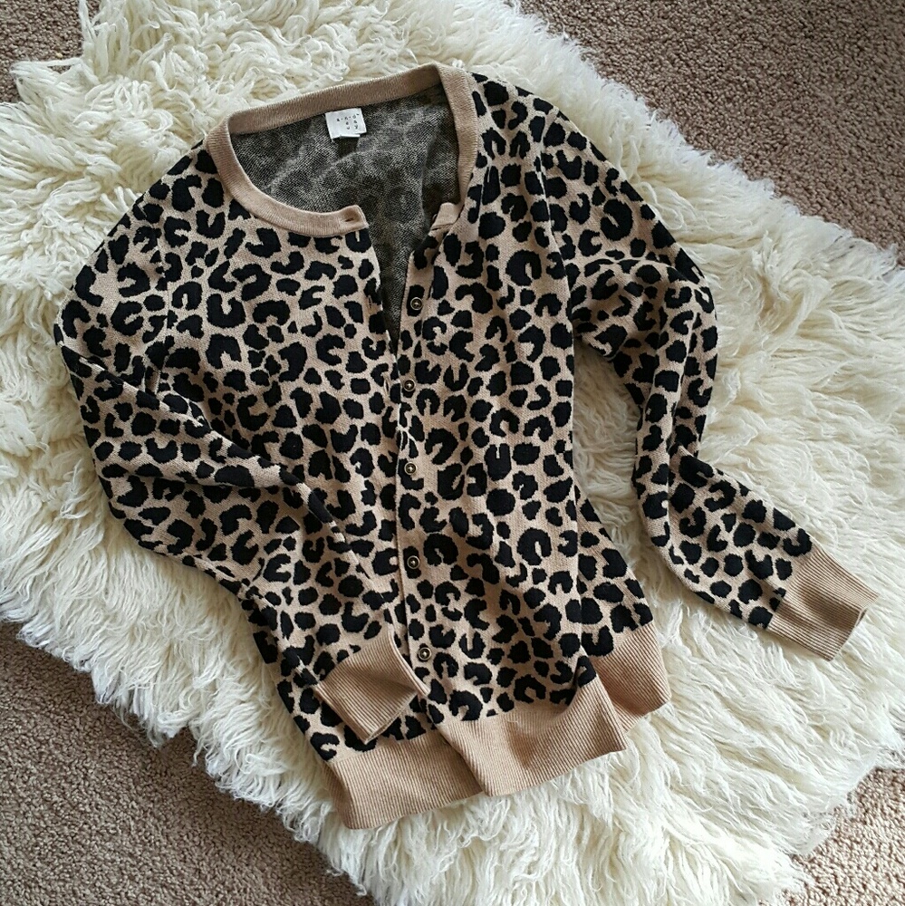 Leopard print cardigan
